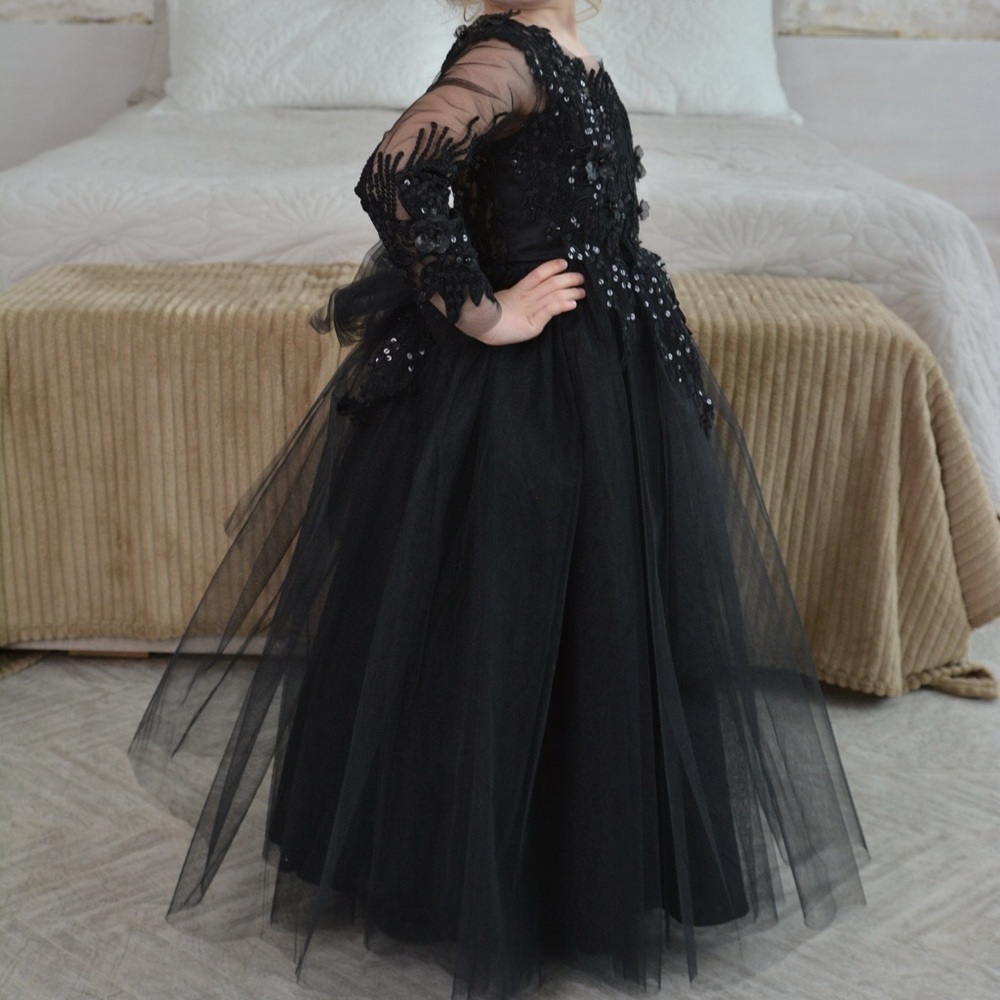 Formal girls dress black
